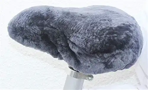 Fahrradsattelbezug aus Lammfell für Standard-Sattel 27×23 cm