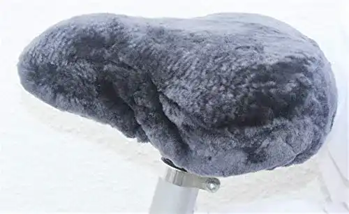 Fahrradsattelbezug aus Lammfell für Standard-Sattel 27×23 cm
