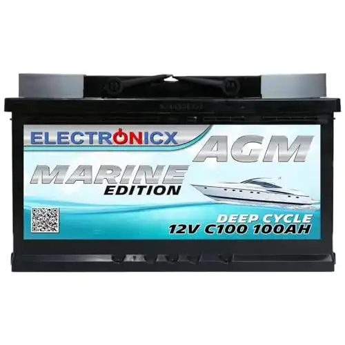 AGM-Batterie 100Ah für Wohnmobil, Boot und Solaranlage