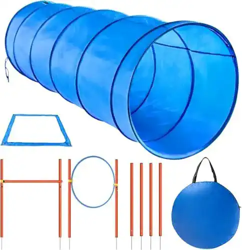 Agilitygeräte X XBEN Agility Ausrüstungsset für Hunde mit Tunnel und Hürden