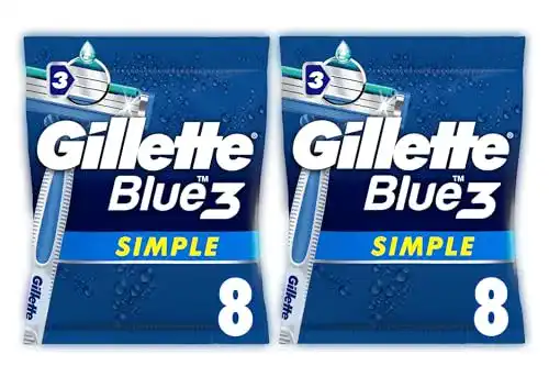 Einwegrasierer Gillette Blue 3 Simple für Männer, 8 Stück mit 3 Klingen
