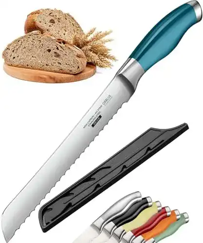 Brotmesser Orblue mit Wellenschliff aus Edelstahl