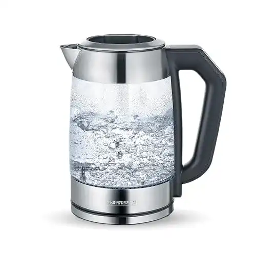 Teeautomat Severin Glas Tee- und Wasserkocher mit Temperaturregler