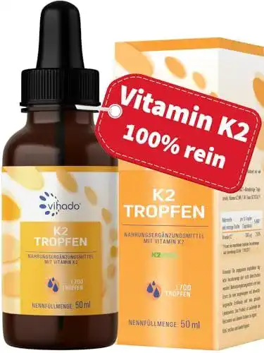 Vihado Vitamin K2 Tropfen hochdosiert MK-7 99,7%