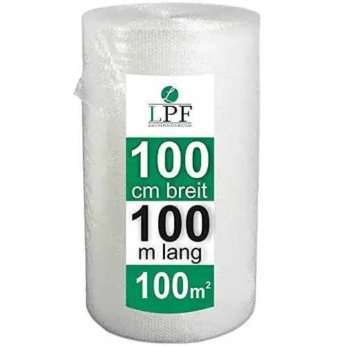 Verpackungsfolie Luftpolsterfolie 100cm x 100m für Versand und Umzug