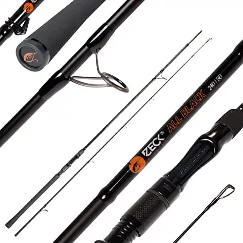 Hechtrute Zeck All Black 2,40m 80g Spinnrute für Angler