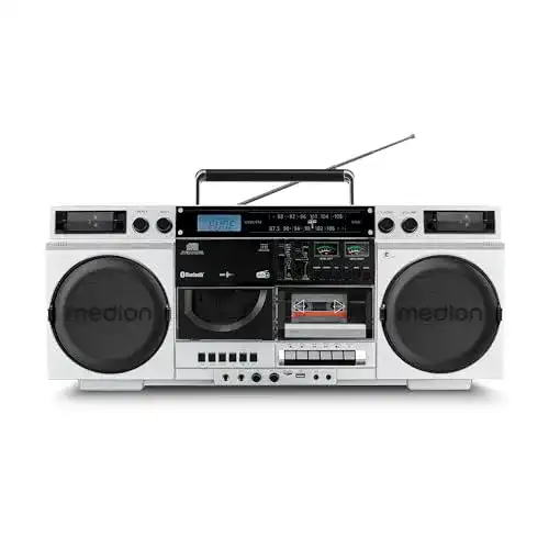 Kassettendeck Medion P66538 Kassettenrecorder im Retro-Design