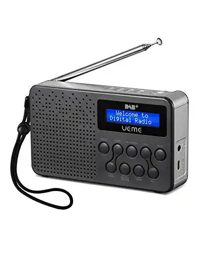 Tragbares DAB+ FM-Radio UEME mit 3W Lautsprecher und Akku