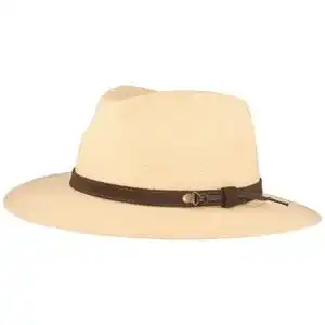 Panama Hut Breiter Original Panamahut aus Ecuador mit Lederband
