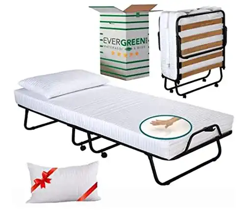 Gästebett Evergreenweb Klappbar mit Memoryschaum Matratze