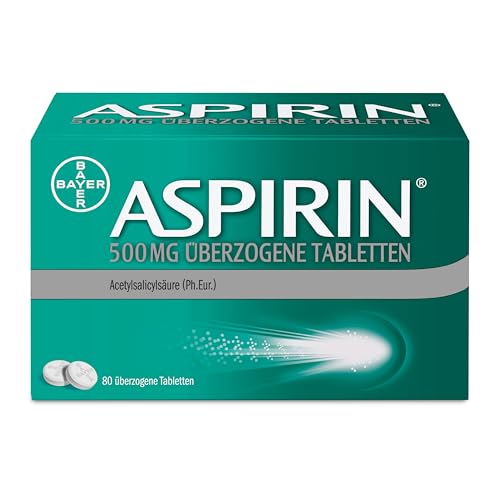 Aspirin Tabletten gegen Kopfschmerzen 500mg ASS 80 Stück