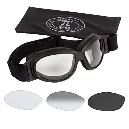 Motorradbrille Piwear Black Hills selbsttönend für Jethelme