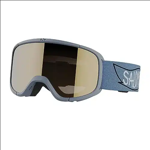 Salomon RIO Skibrille in Smoke Blue mit Universellem Gold