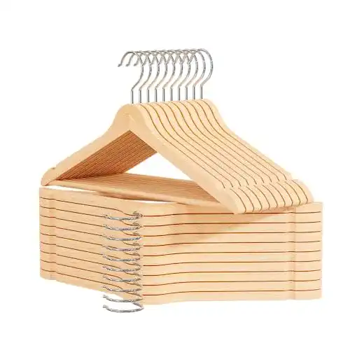 Kleiderbügel aus Holz mit drehbarem Haken – Made in EU