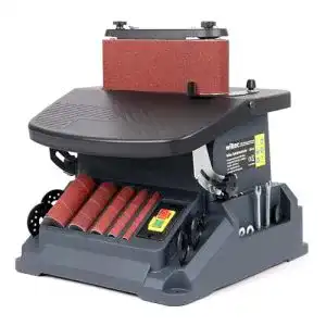 Kantenschleifmaschine Wiltec Spindelschleifer 500 W mit neigbarem Tisch