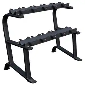 Hantelablage Gorilla Sports Kurz mit 2 Ebenen 121 x 65 x 100 cm