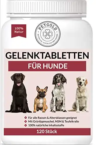 Petgold Gelenktabletten für Hunde 120 Tabletten zur Gelenkunterstützung