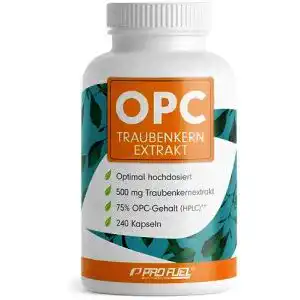 ProFuel Traubenkernextrakt mit 240 Kapseln und 75% reinem O.P.C.