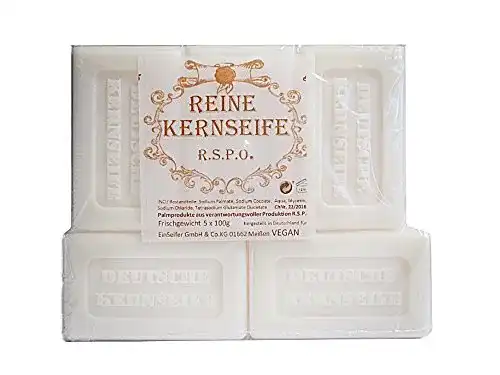 Kernseife 5 Stück vegan aus Deutschland