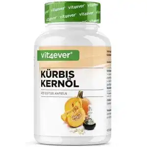 Kürbiskernöl Kapseln mit 3000 mg pro Tagesportion – 420 Stück