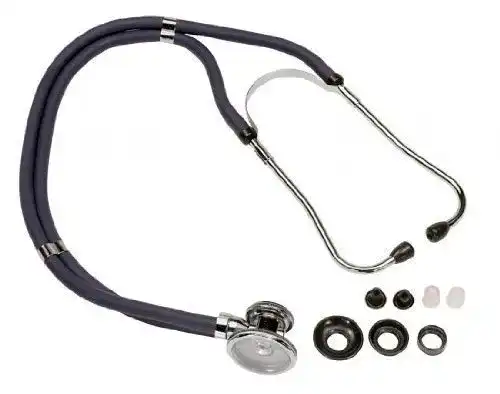 Stethoskop Medical Impex Doppelschlauch Rappaport in Schwarz