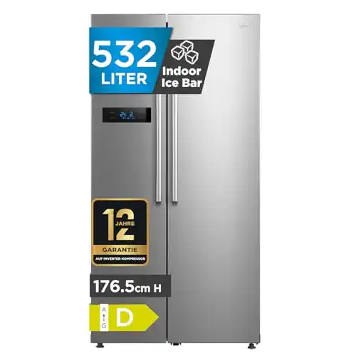 Midea MERS530FGD02 Side-by-Side-Kühlschrank mit Total No-Frost