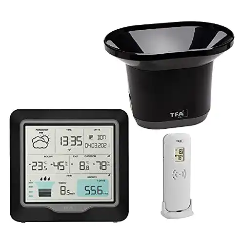 TFA Dostmann Regen Pro Wetterstation mit Außensensor und Funktechnik