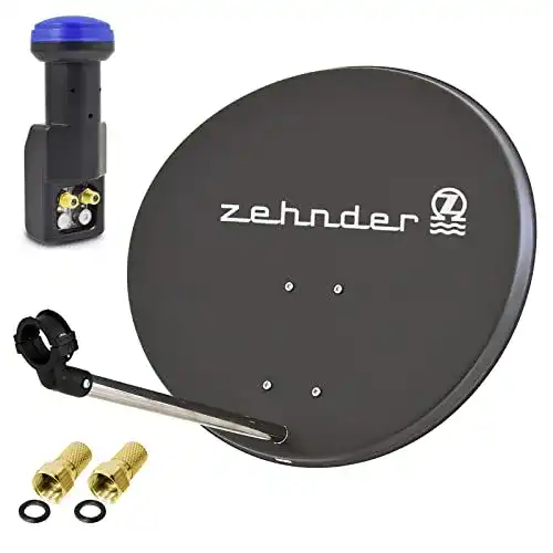 Zehnder Satellitenschüssel 60 cm mit Twin LNB für 2 Teilnehmer