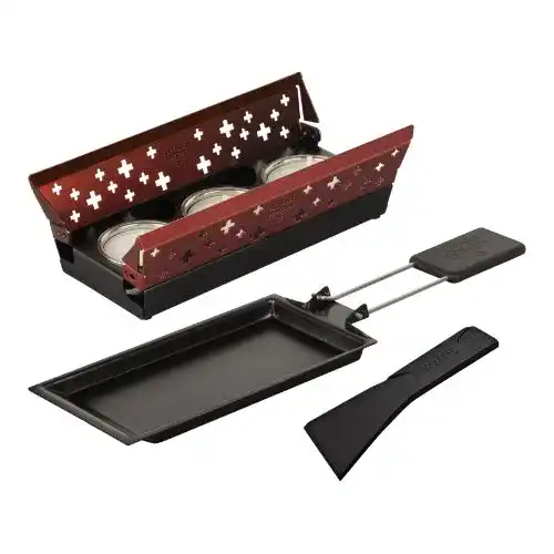 Raclette Set mit Teelicht von Kuhn Rikon im Schweizerkreuz Design