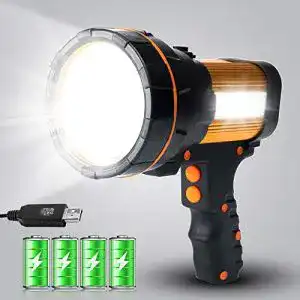 Handscheinwerfer Maythank Wiederaufladbare LED Taschenlampe mit 10000mAh Akku