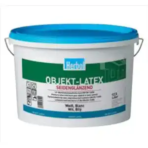 Latexfarbe Seidenglanz Herbol Objekt-Latex Seidenglänzend Weiß 12,5 Liter