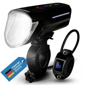 Fahrradscheinwerfer mit Fernlicht von Fischer – LED-Frontlicht 100 Lux