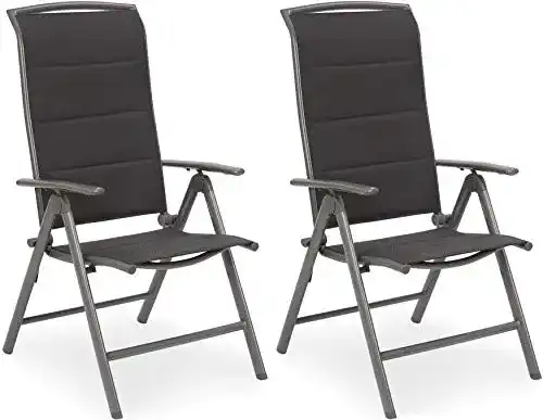 Gartenstuhlset Brubaker Milano 2er Set Hochlehner klappbar