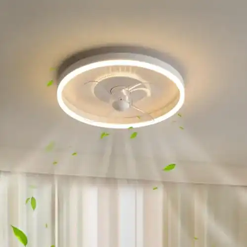 LED-Deckenventilator HYKISS mit Beleuchtung und Fernbedienung