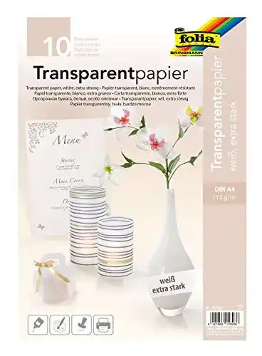 Transparentpapier Folia 87400, DIN A4, 10 Blatt, weiß