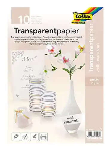 Transparentpapier Folia 87400, DIN A4, 10 Blatt, weiß