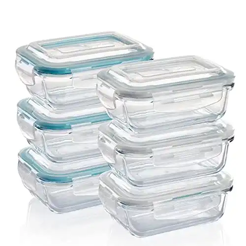 Stapelbare Glas Vorratsdosen Set mit 6 Stück