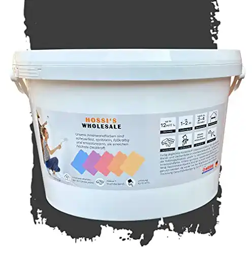 Wandfarbe Schwarz Hossi’s Wholesale 2,5 Liter Premium Wandfarbe