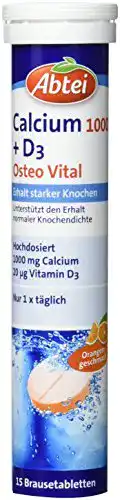 Calcium-Brausetablette Abtei Calcium 1000 + D3 Osteo Vital