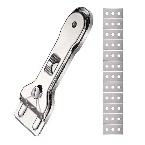 Glasschaber KINGGOO mit 10 Doppelschneider Ersatzklingen