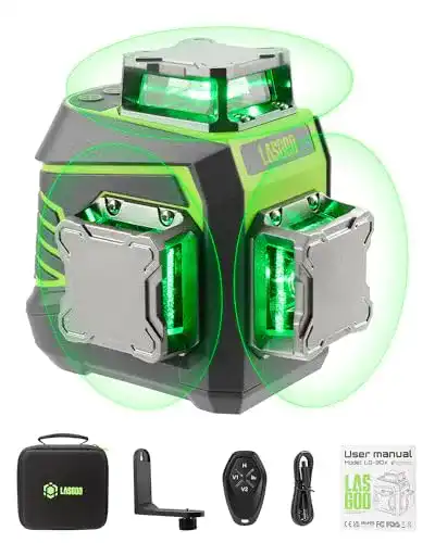 Kreuzlinienlaser Lasgoo Selbstnivellierend mit grünem Laser