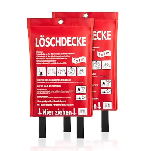 Löschdecke Bigdean 2 Stück für Küche und Grill – XL Größe