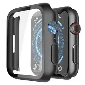 Misxi Hard Hülle mit Glas Displayschutz für Apple Watch 7, 8, 9 45mm