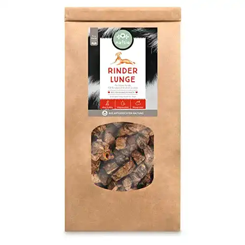 Rinderlunge Kausnacks für Hunde – getrocknete Lungenwürfel 250g