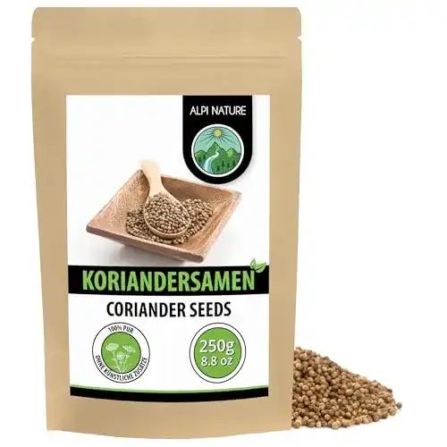 Koriandersamen Alpi Nature ganz 250g für Gewürzmischungen und Kochen