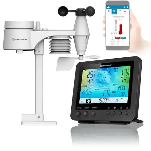 Bresser Wetterstation Funk 5-in-1 mit WLAN und Außensensor