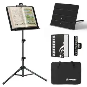 Klappbarer Notenständer K Kasonic 2-in-1 mit Notenblattmappe