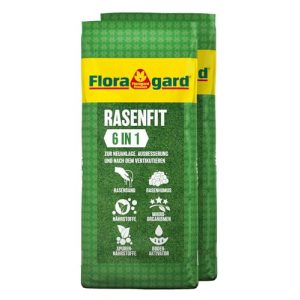 Rasenerde Floragard 4 in 1 Rasen-Fit 2×20 L für 20 m²