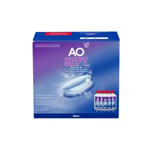Aosept Plus Kontaktlinsen-Pflegemittel, 5 x 360 ml im Sparpack