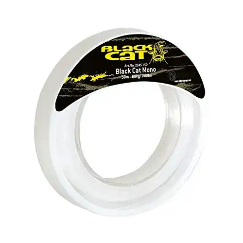 Fluorocarbon-Schnur Black Cat 1,0 mm Mono Leader 50 m mit 54 kg Tragkraft